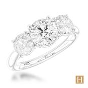 Platinum Lab Grown Trilogy Classic Engagement Ring 1.01ct E VS1 16201192 image