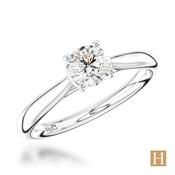 Platinum Open Tulip Engagement Ring 0.5ct E SI1 10800837