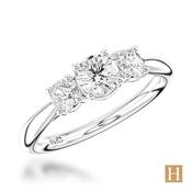 Platinum Trilogy Classic Engagement Ring 0.3ct E SI1 10800632