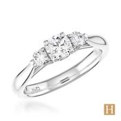 Platinum Tulip 3 Engagement Ring 0.5ct F SI1 10800381 image