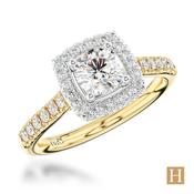 Yellow Gold Inisheer Brava Engagement Ring 0.5ct F VS2 64367