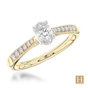 Yellow Gold Inisheer Classic Oval Engagement Ring 0.3ct D SI1 10800076 image