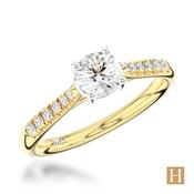 Yellow Gold Inisheer Classic Round Engagement Ring 0.5ct E SI1 60611 image