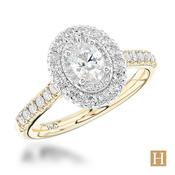Yellow Gold Inisheer Duo Oval Engagement Ring 0.35ct E VS2 10800845 image