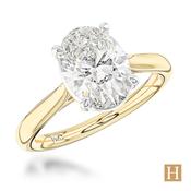 Yellow Gold Lab Grown Classic Oval Engagement Ring 2ct D VS1 16201157 image