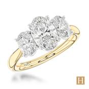 Yellow Gold Lab Grown Florentina Oval Engagement Ring 1.02ct E VS1 16200303 image
