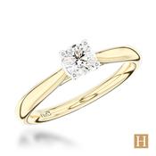 Yellow Gold Open Tulip Engagement Ring 0.3ct G SI1 10800631