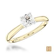 Yellow Gold Open Tulip Engagement Ring 0.7ct F SI1 10801126