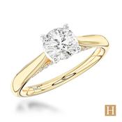 Yellow Gold Oxford Engagement Ring 0.7ct E VS2 10800661