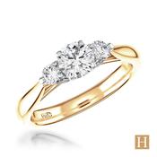 Yellow Gold Tulip 3 Engagement Ring 0.6ct G VS2 10801024 image