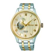 Gents Seiko Presage Auto Japanese Zen Garden Bi-Col Bracelet Open Heart Ivory Dial - SSA464J1 image