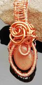 wire wrapped sunstone pendant image