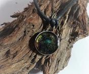 Galaxy pendant, silver tone frame image
