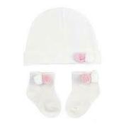 Soft Touch Girls Newborn Hat &amp; Sock Set image