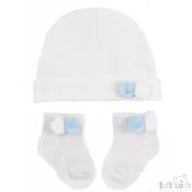 Soft Touch Boys Newborn Hat &amp; Sock Set