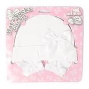 Soft Touch Girls Newborn Hat &amp; Sock Set image