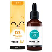 Viridian ViridiKid Vitamin D3 Drops 400iu image