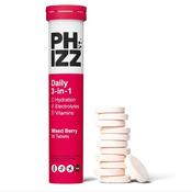 Phizz Mixed Berry 3-in-1 Electrolyte &amp;amp; Vitamins  Tablets 20