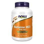 Now Betaine HCl 648mg 120 Capsules image