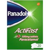 Panadol ActiFast Paracetamol 500mg 20tablets image