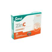 Sona Zinc Chewable Throat Lozenges – 24 Tablets