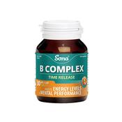 Sona B Complex Time Release 120 Tablets | Energy &amp;amp; Stress image