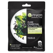 Garnier Charcoal and Algae Purifying and Hydrating Face Sheet Mask for Enlarged Pores 28g image