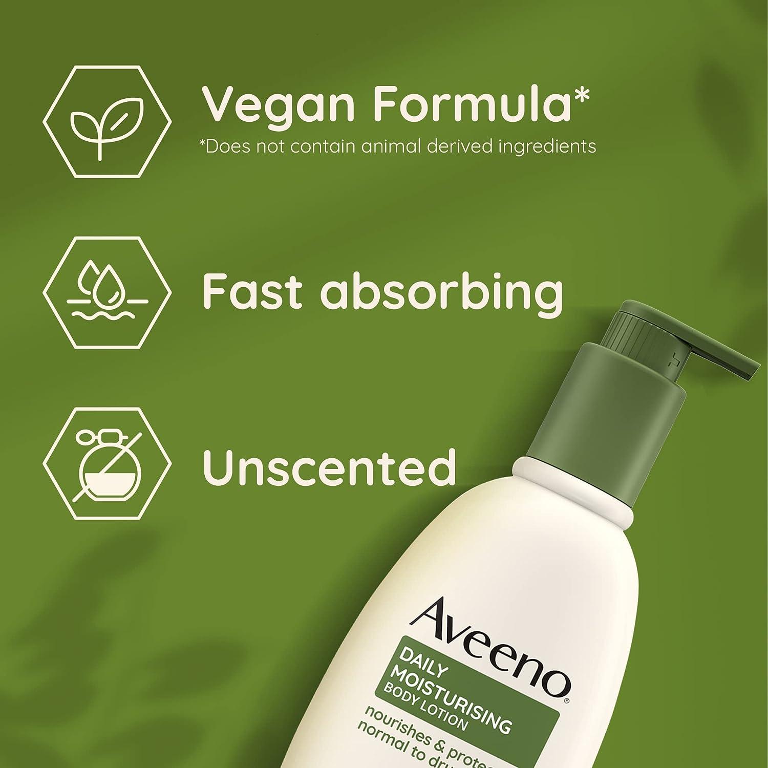 Aveeno Daily Moisturising Body Lotion 300ml for Normal to Dry Skin - Nourishes & Protects