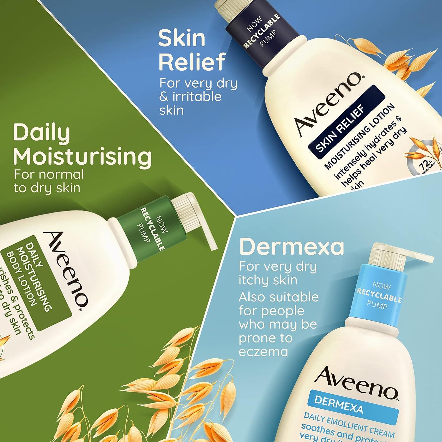 Aveeno Daily Moisturising Body Lotion 300ml for Normal to Dry Skin - Nourishes & Protects