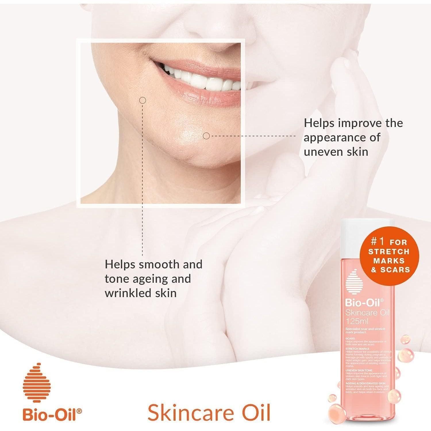 Bio-Oil Skincare Oil 60ml - Improves Scars, Stretch Marks, Uneven Skin Tone, Aging & Dehydrated Skin