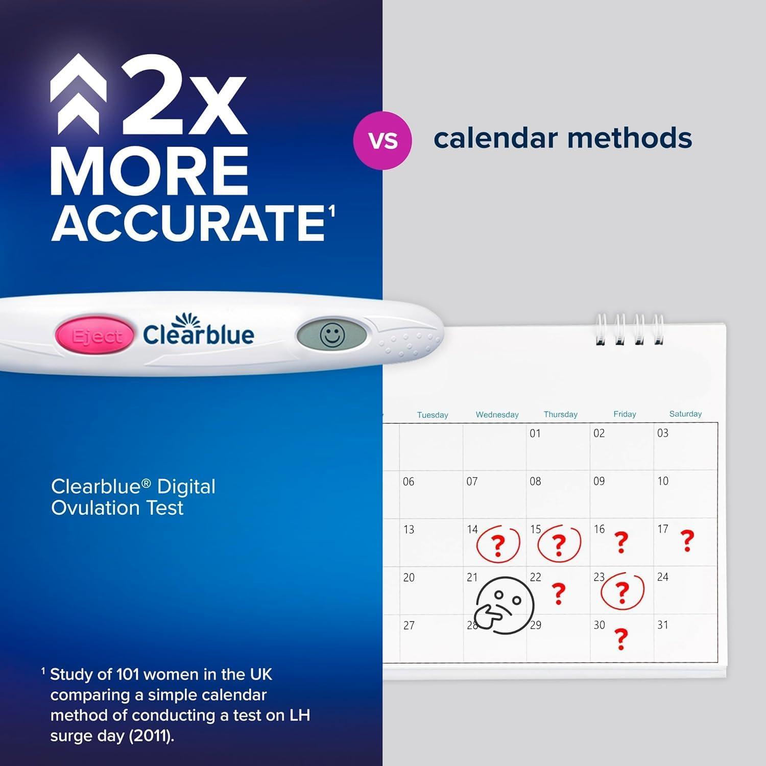 Clearblue Digital Ovulation Test - Over 99% Accurate - Identify 2 Most Fertile Days - 10 Tests