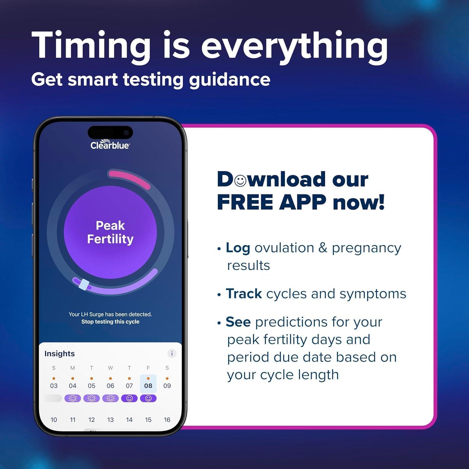 Clearblue Digital Ovulation Test - Over 99% Accurate - Identify 2 Most Fertile Days - 10 Tests