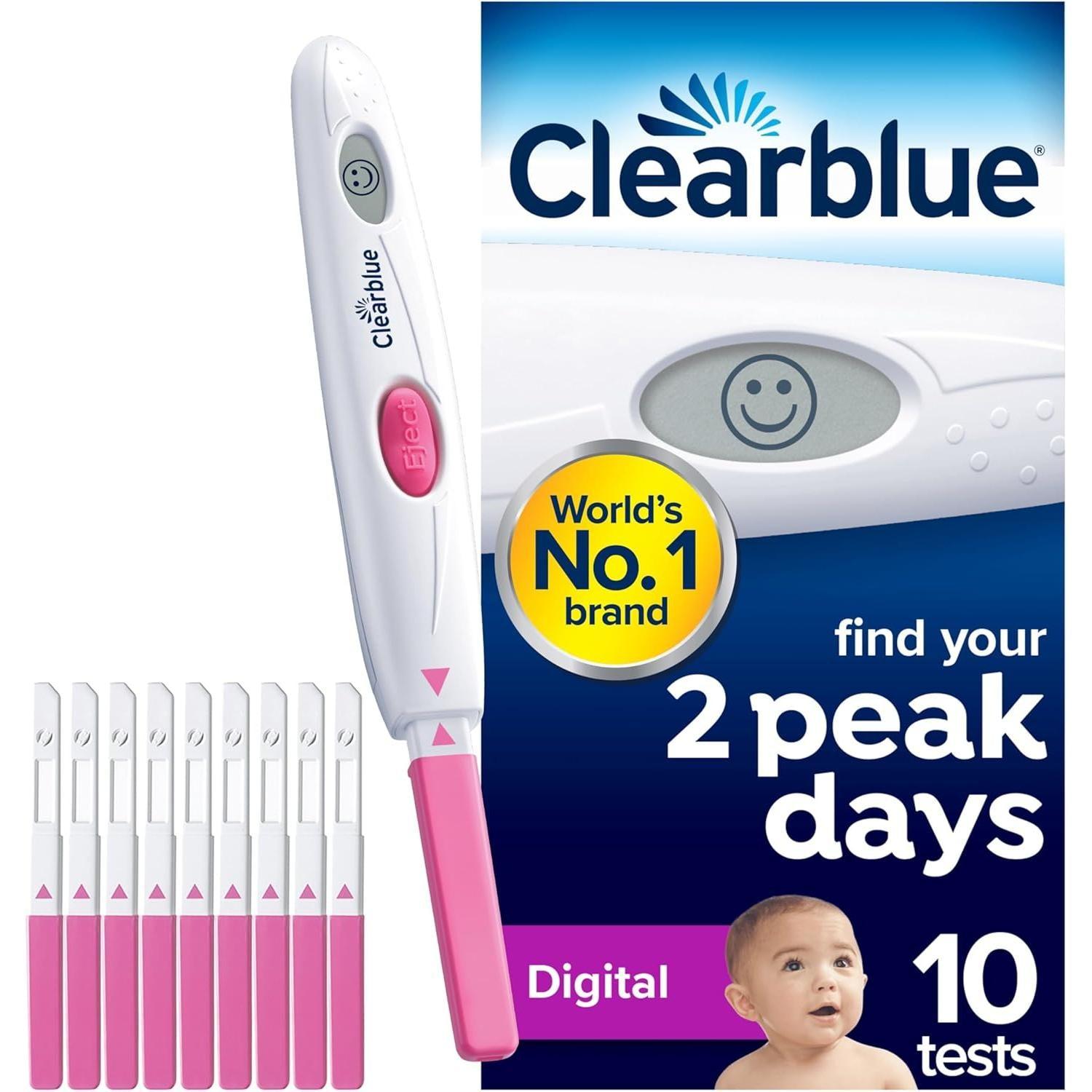 Clearblue Digital Ovulation Test - Over 99% Accurate - Identify 2 Most Fertile Days - 10 Tests