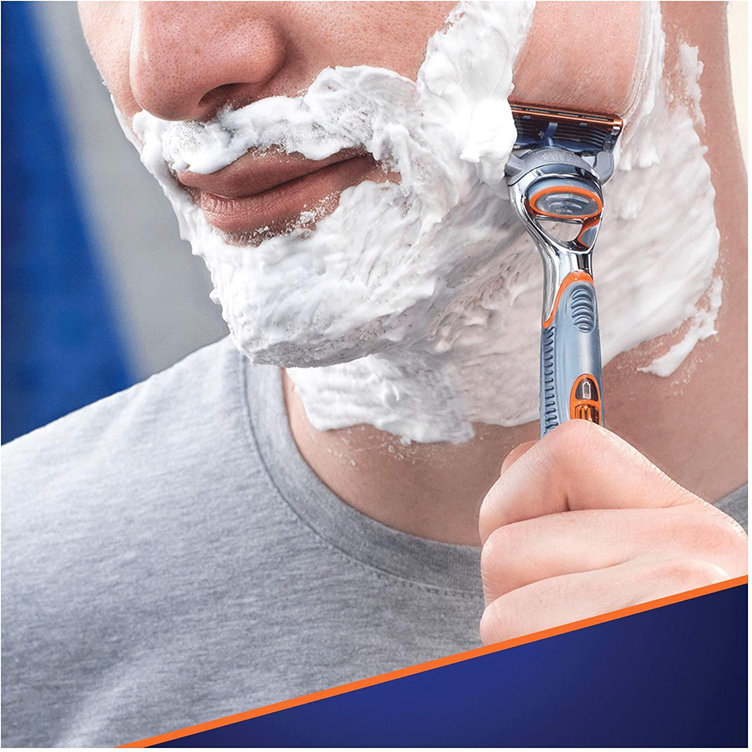 Gillette Fusion5 Power Razor Blades 4 Pack with 5 Blades, Precision Trimmer, Close Shave, Anti-Friction Blades, and PowerGlide Blade Coating