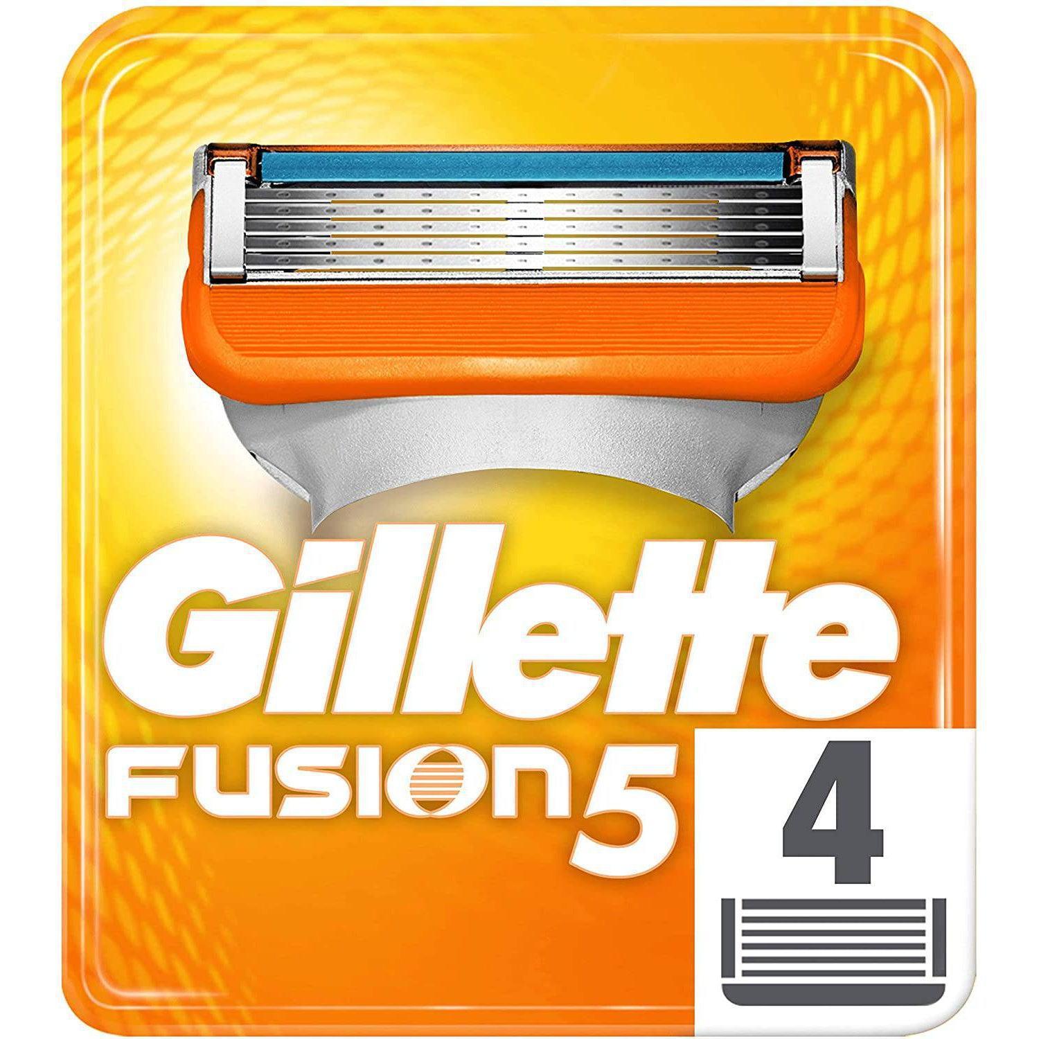 Gillette Fusion 5 Manual Blades 4 Pack with Precision Trimmer