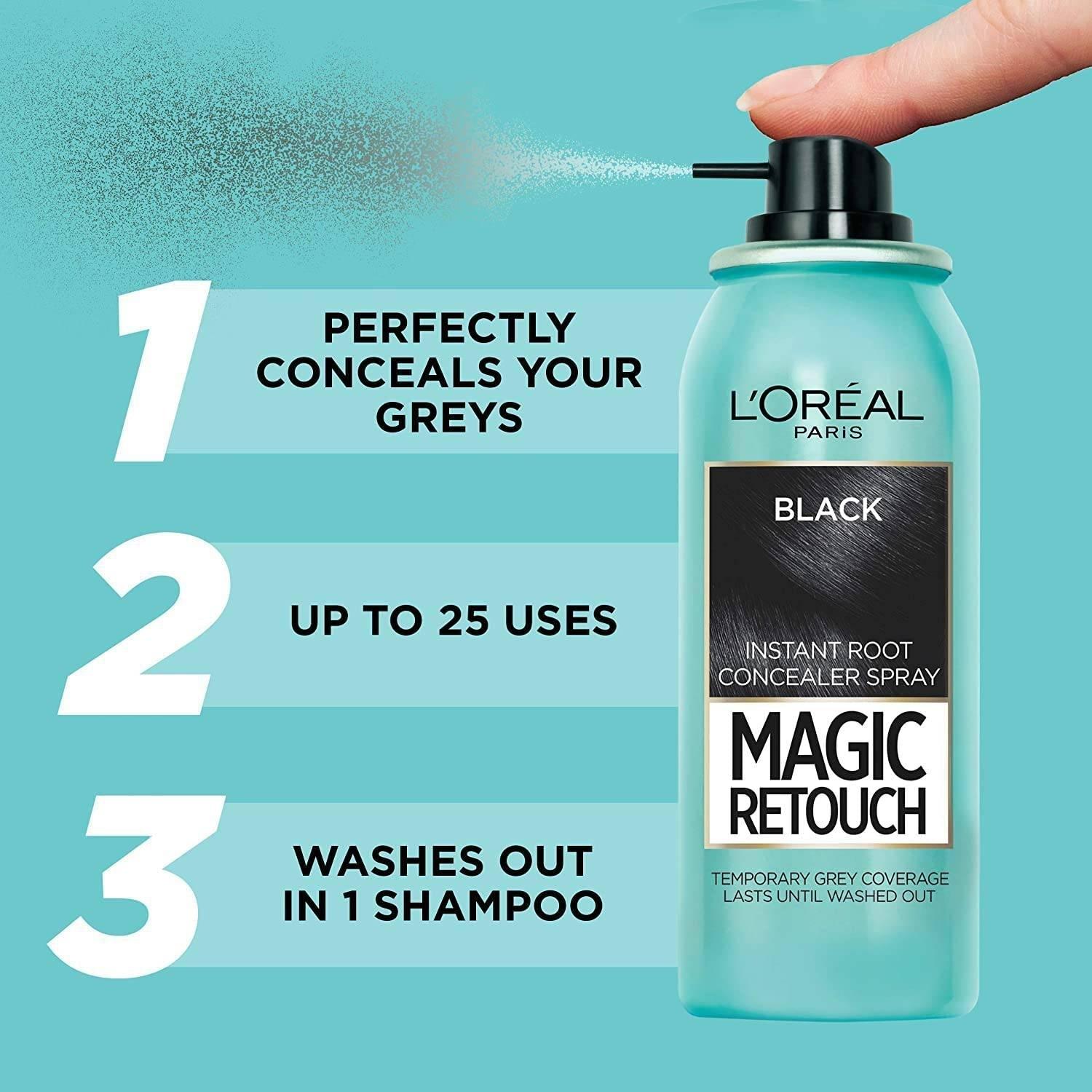 L'Oreal Magic Retouch Black Instant Root Concealer Spray 75ml