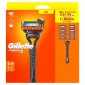 Gillette Fusion5 Razor + 8 Blades