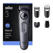 BRAUN Series 3 BT3560 Beard Trimmer with 5 x Styling Tools and 40 Lengths - Grey image