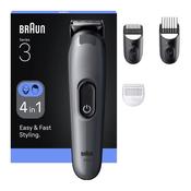 BRAUN Series 3 AIO3500 4-in-1 Trimmer - Silver -Trimmer / Multi Groomer