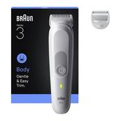 BRAUN Series 3 BG3500 Wet &amp; Dry Body Groomer with Skinguard &amp; Sensitive Trim  - Grey image