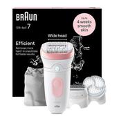 Braun Silk-epil 7 Epilator 7-060 White/Pink - With Shaver , Trimmer &amp; Exfoliator image