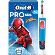 Oral-B Pro Kids Electric Toothbrush, 1 Handle Featuring Marvel Spider-Man, 1 Toothbrush Head, Designed By Braun, For Ages 3+
