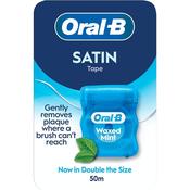 Oral-B Satin Tape Dental Floss - Comfort Grip, Easy Use - Cool Mint, 50M - New Bigger Size image