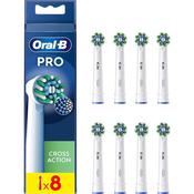 Oral-B Pro Cross Action 8pk EB50RX-8 Electric Toothbrush Head Plaque Removal, White image