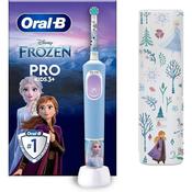 Oral-B Pro Frozen Kids Electric Toothbrush with Travel Case For Ages 3+ - Blue image