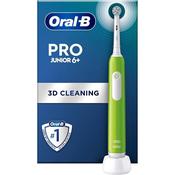 Oral-B Pro Junior Kids Electric Toothbrush, Sensitive Mode, For Ages 6+, Green