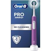 Oral-B Pro Junior Kids Electric Toothbrush, Sensitive Mode, For Ages 6+, Purple image