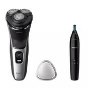 Philips Shaver 3000 Series Wet &amp; Dry Electric Shaver with Nose Trimmer – S3143/02 image