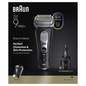 Braun Series 9 PRO+ Electric Shaver, Pro SensoAdapt, SmartCare Center &amp; Charging Case, 9670CC, Black image