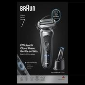 Braun Series 7 Electric Shaver, SmartCare Center, +1 Attachment, 72-G7200CC, Grey image
